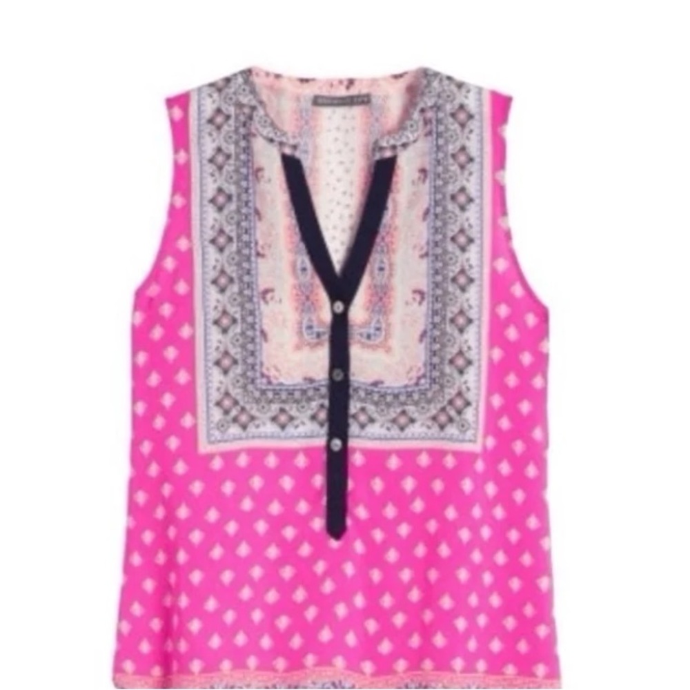 BRIXON IVY Walton Henley Blouse  (XL) Pink